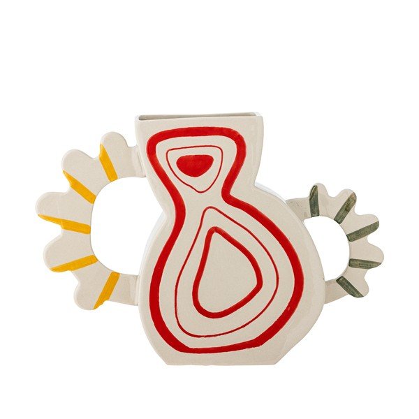 Ročno poslikana vaza iz kamenine (višina 26 cm) Samila – Bloomingville-image-4