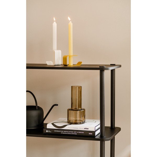 Črn regal v hrastovem dekorju 80x54,5x35 cm Teidi – noo.ma-image-4