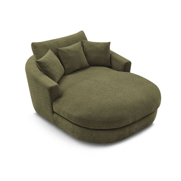 Zelen fotelj iz šenilje Belem – Bobochic Paris-image-4