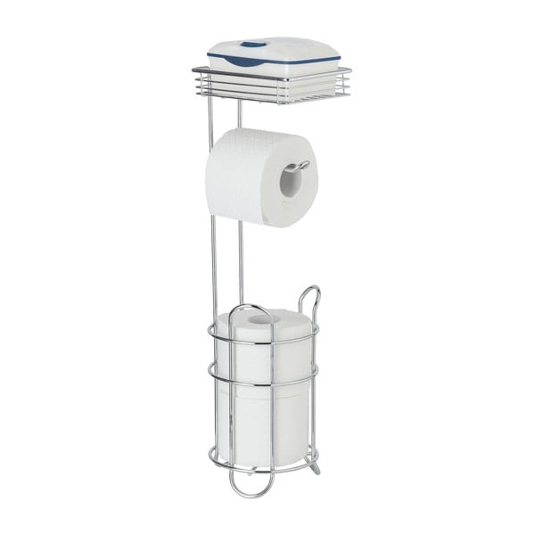 Stojalo za WC papir iz kromiranega jekla v srebrni barvi – Wenko