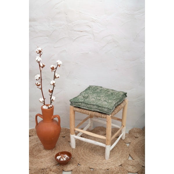 Zelena blazina za stol Tierra Bella Green Flowers, 37 x 37 cm-image-1