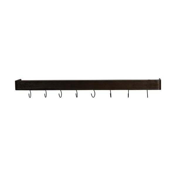 Stenski obešalnik v jesenovem dekorju v temni naravni barvi s polico 120 cm Protopia – DAN-FORM Denmark-image-1