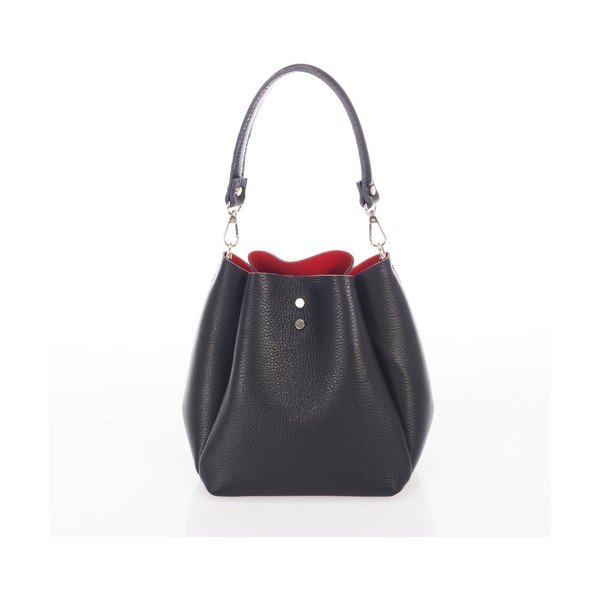 Črna usnjena torbica Giorgio Costa Acca-image-1