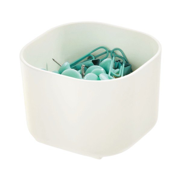 Bela škatla za shranjevanje iDesign Eco Bin, 9,14 x 9,14 cm-image-1