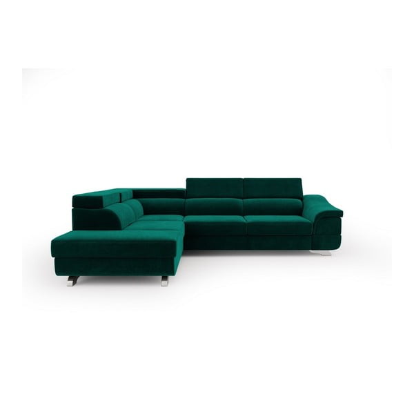 Windsor & Co Zofe Apollon raztegljiv kavč z žametnim oblazinjenjem, levi kot