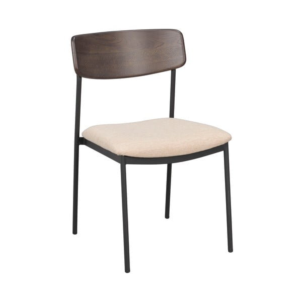 Kremno beli/temno rjavi jedilni stoli v kompletu 2 ks Maymont – Rowico
