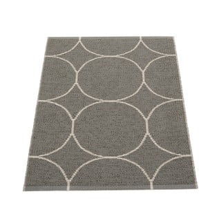 Temno siva notranja in zunanja preproga 70x100 cm Boo Charcoal Linen – Pappelina
