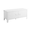 Bela kovinska omarica za čevlje s klopjo Salino – Støraa