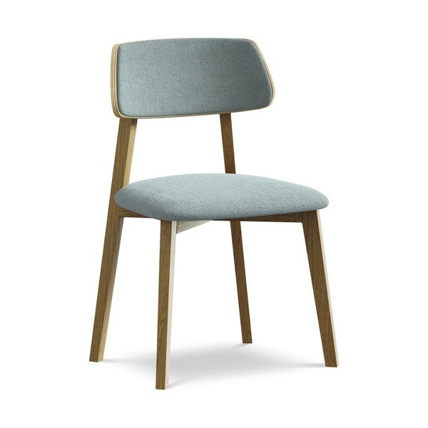 Moder jedilni stol iz masivnega lesa Niu – Makamii