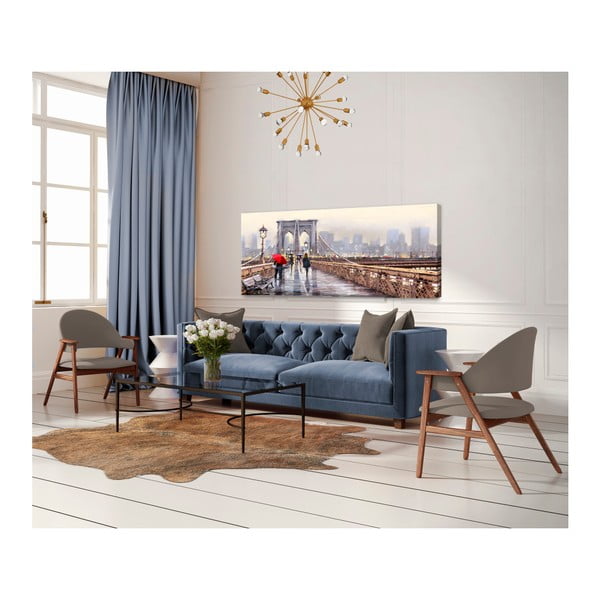 Slika Styler Canvas Watercolor  New York Bridge, 45 x 140 cm-image-1