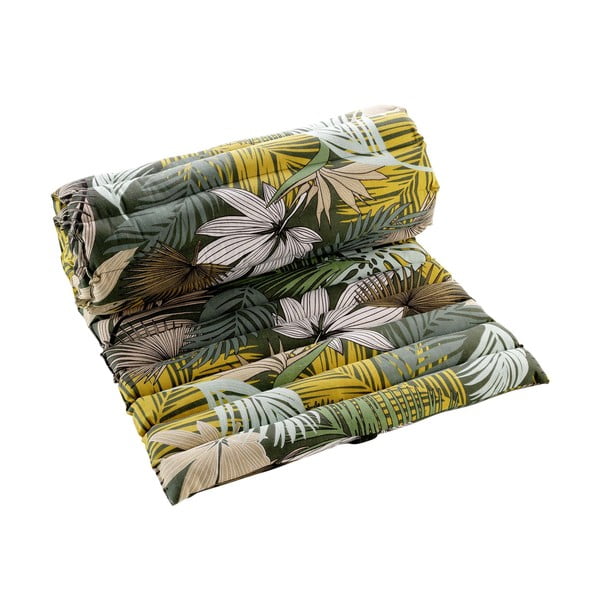Rumena/zelena vrtna sedežna blazina za ležalnik 60x180 cm Tropicleo – douceur d'intérieur