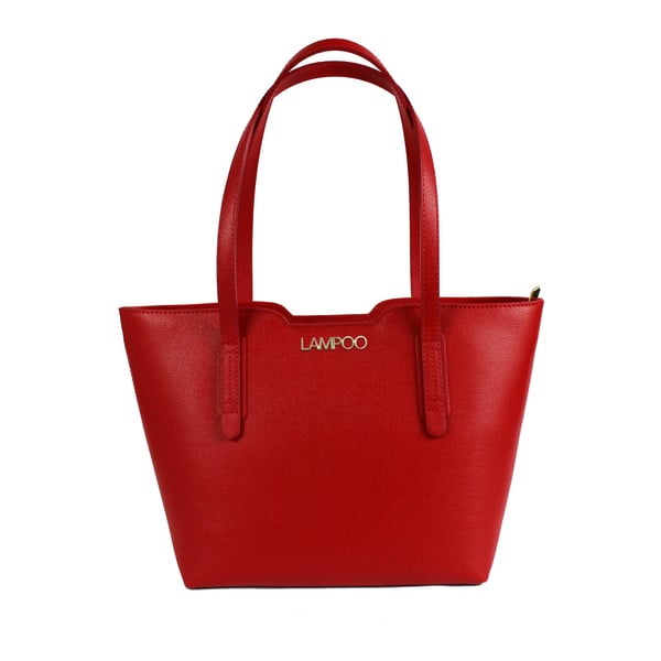 Rdeča usnjena torbica Lampoo Kappa