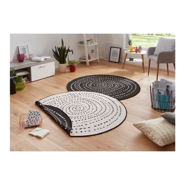 Črna zunanja preproga NORTHRUGS Bali, ø 140 cm-image-3
