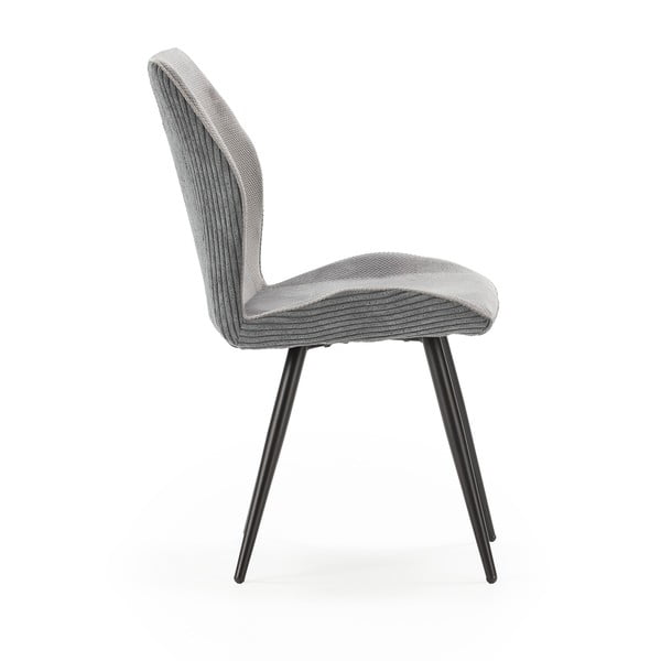 Svetlo sivi jedilni stoli iz rebrastega žameta v kompletu 2 ks Adaya – Marckeric-image-3