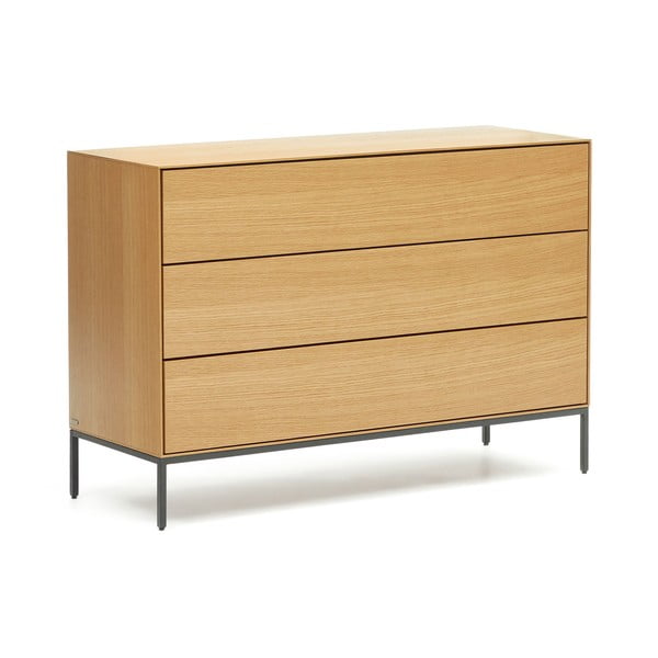 Nizka komoda v hrastovem dekorju 110x75 cm Vedrana – Kave Home-image-2