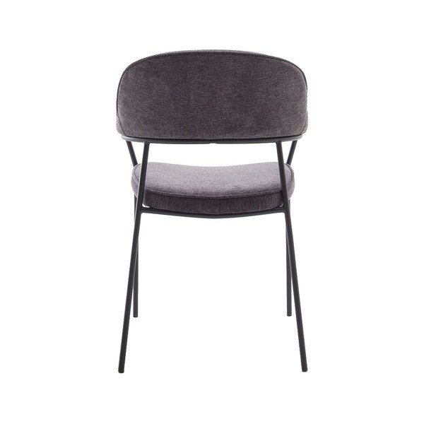 Temno siv jedilni stol z nasloni za roke Kindersley – Unique Furniture-image-4