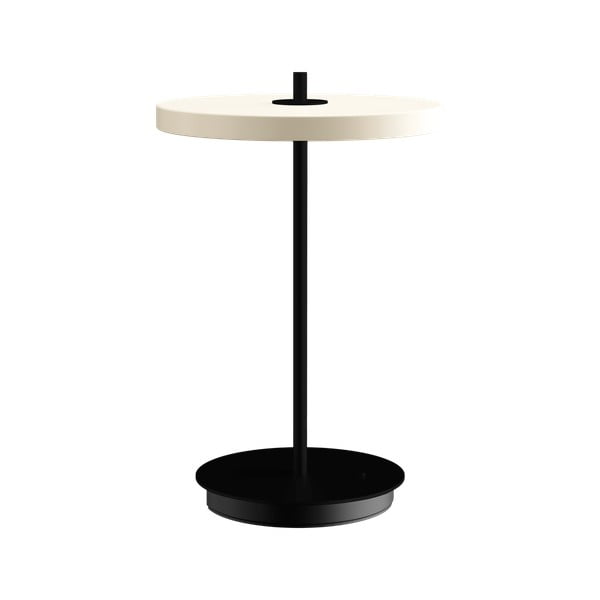 Črno-bela kovinska LED namizna svetilka s kovinskim senčilom (višina 31 cm) Asteria Move – UMAGE