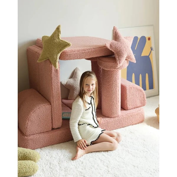 Zelena otroška blazina bouclé Star – Wigiwama-image-4