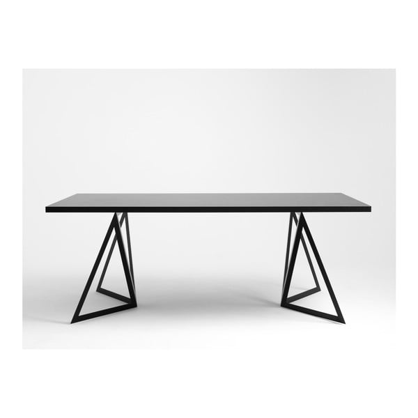 Jedilna miza s črnim vrhom Custom Form Sherwood Dark, 200 x 100 cm
