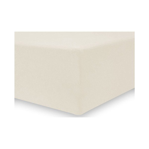 DecoKing Nefrit, kremasta elastična rjuha, 120-140 cm-image-2