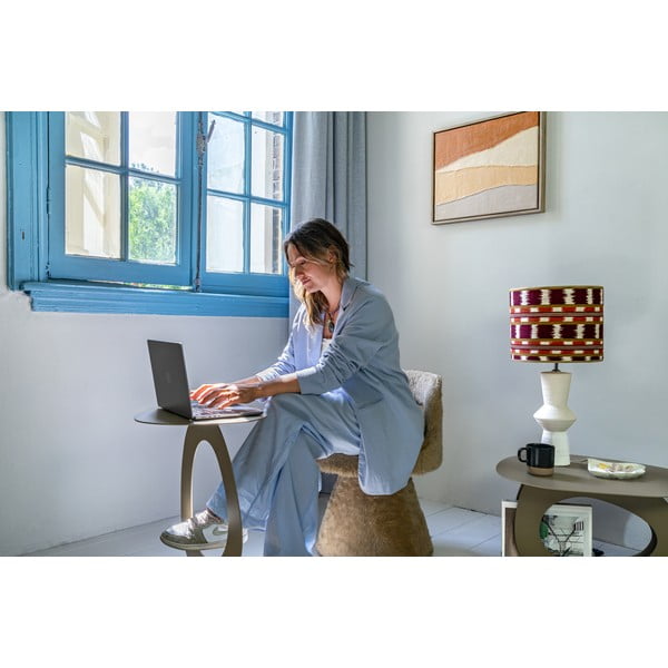 Bež kovinska klubska mizica 55x66 cm Tonda – Spinder Design-image-3