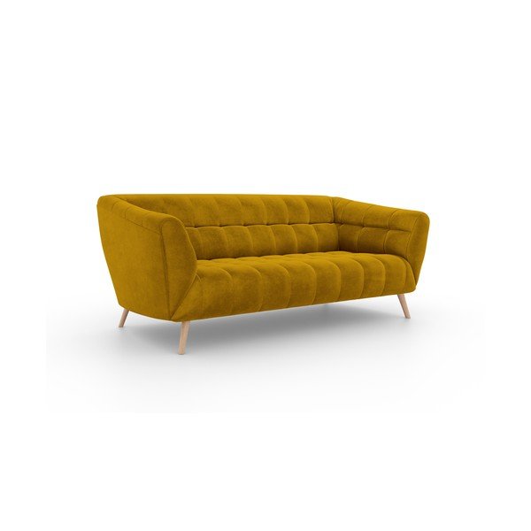 Rumena žametna zofa Interieurs 86 Étoile, 210 cm-image-2