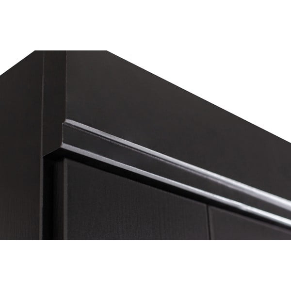 Črna garderobna omara s konstrukcijo iz borovega lesa WOOOD Connect, širina 94 cm-image-1