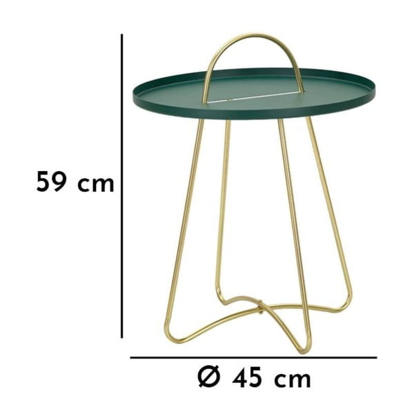 Kovinska okrogla stranska mizica ø 45 cm Grent – Mauro Ferretti-image-4