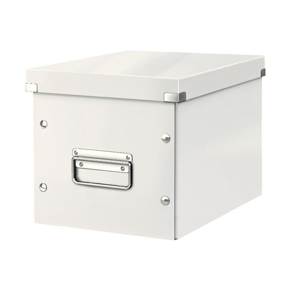 Bela kartonasta škatla za shranjevanje s pokrovom 26x26x24 cm Click&Store – Leitz