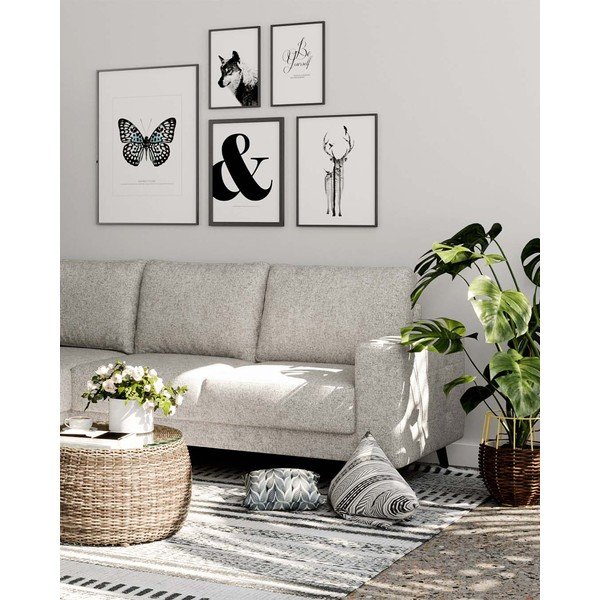 Kremno bela kotna sedežna garnitura (kot po izbiri) Fynn – Ghado-image-1