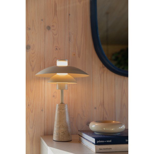 Bež LED zatemnitvena namizna svetilka (višina 37 cm) Cole – Zuiver-image-1