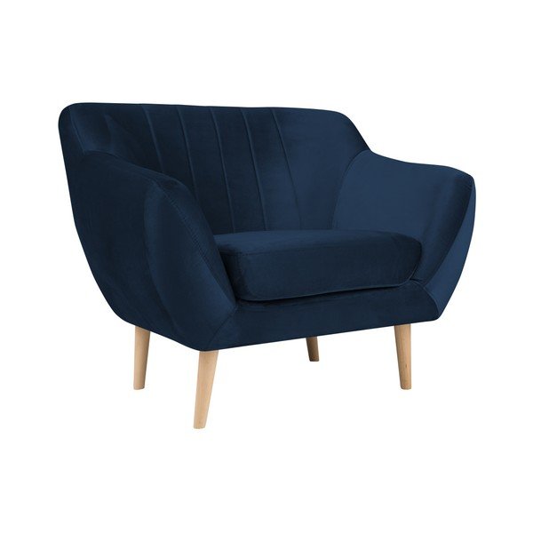 Temno moder fotelj Mazzini Sofas Benito-image-1