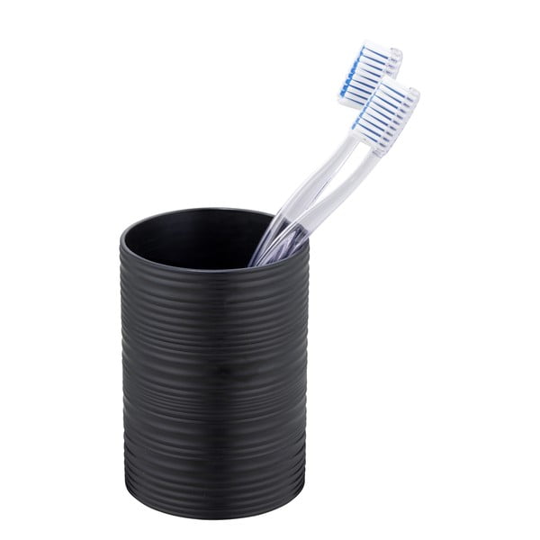 Črn plastičen lonček za zobne ščetke Lyon – Allstar-image-1