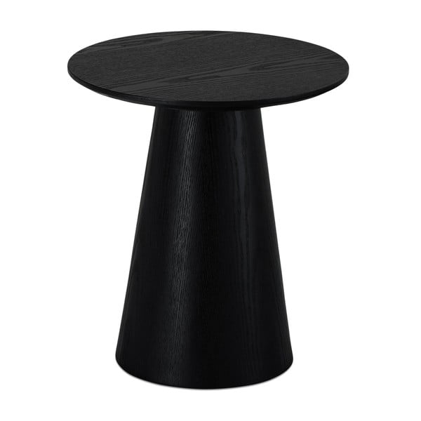 Črna mizica v hrastovem dekorju ø 45 cm Tango – Furnhouse