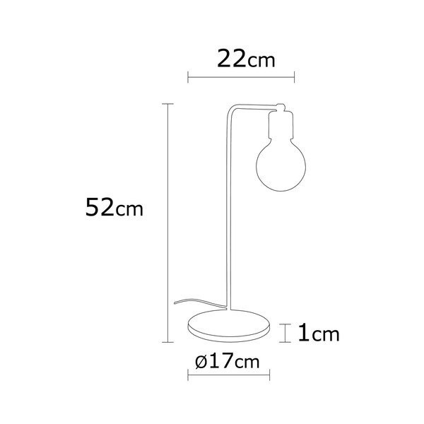 Črna/bronasta namizna svetilka (višina 52 cm) Harput – Opviq lights-image-3