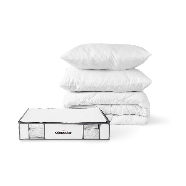 Vakuumske/ojačane tekstilne škatle za shranjevanje oblačil v kompletu 3 ks 45x65x15,5 cm Life – Compactor-image-3