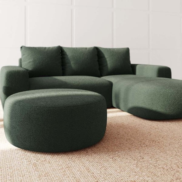 Zelen tabure iz tkanine bouclé Monce – Rodier-image-1