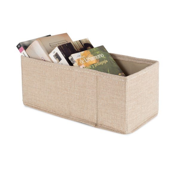 Bež tekstilna škatla za shranjevanje 28x12x12 cm Sandy – Compactor