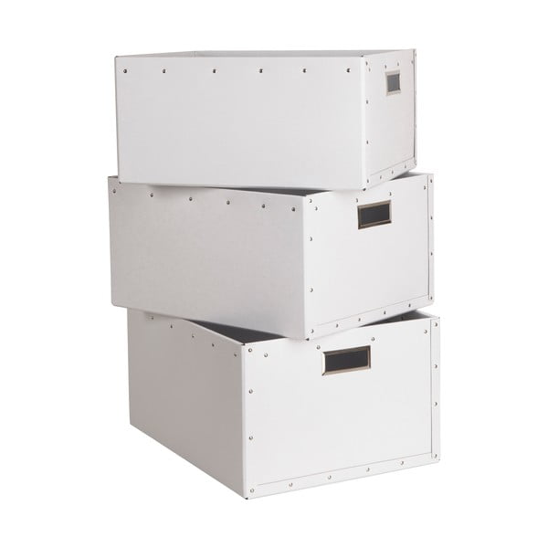 Bele kartonaste škatle za shranjevanje v kompletu 3 ks Ture – Bigso Box of Sweden