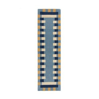Moder ročno tkan volnen tekač 60x230 cm Kai Wool Border – Flair Rugs