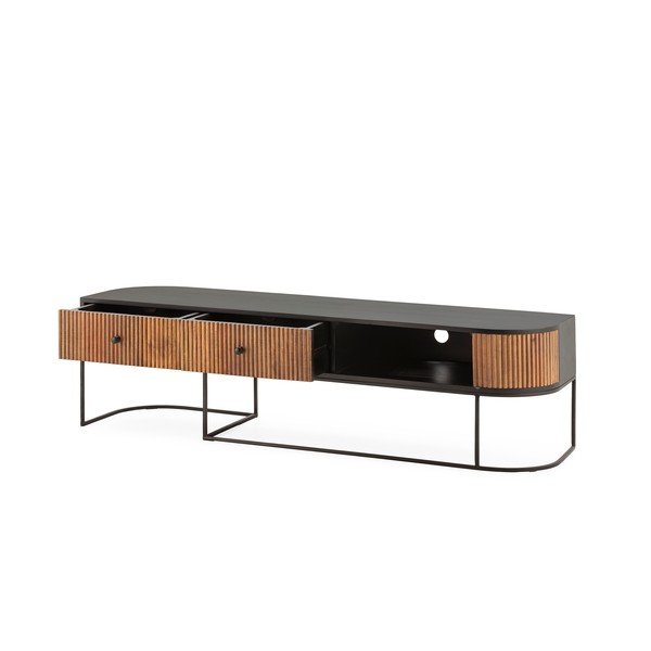 TV omarica iz masivnega manga v naravni barvi 160x45x40 cm Curve – MOME-image-3
