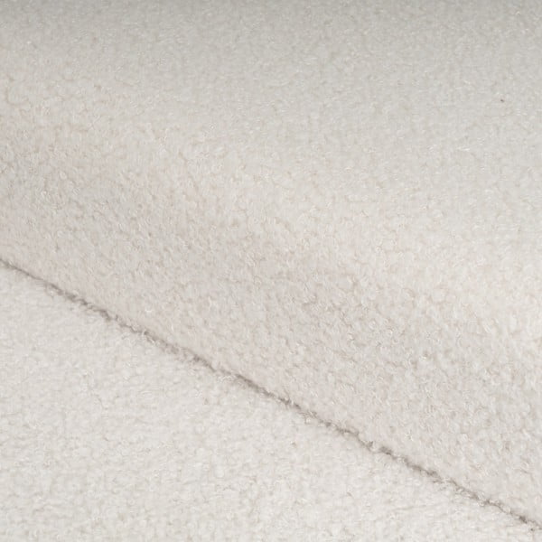 Bel tabure iz tkanine bouclé Ecru – Casa Selección-image-1