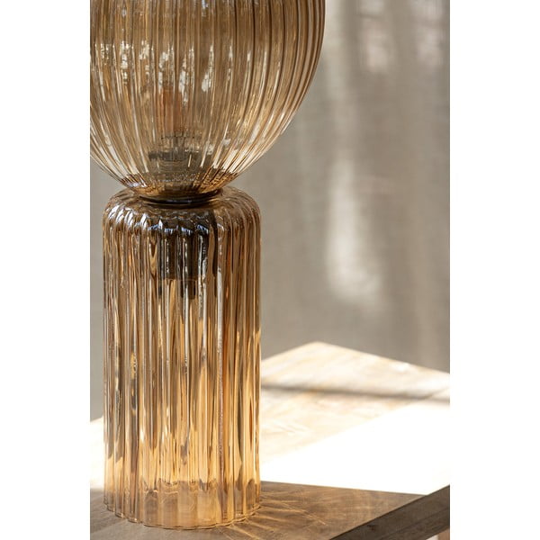 Jantarna namizna svetilka s steklenim senčilom (višina 40 cm) Toulipa – Markslöjd-image-2