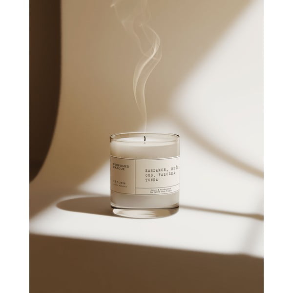Dišeča sveča iz sojinega voska čas gorenja 40 h #83 Cardamom, Rose, Oud, Tonka – Perfumed Prague-image-4