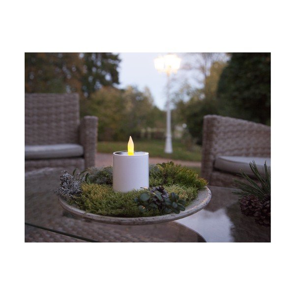 Bela zunanja sončna plastična LED sveča Najboljša sezona Saul-image-3