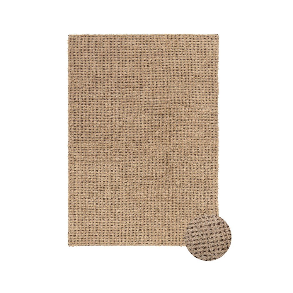Pralna ročno tkana volnena preproga v naravni barvi Unexpected Wool
