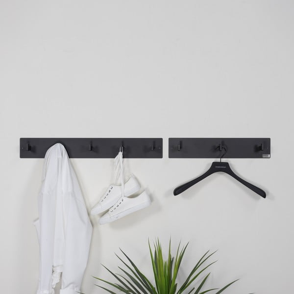 Črn kovinski stenski obešalnik 70 cm Leatherman – Spinder Design-image-1