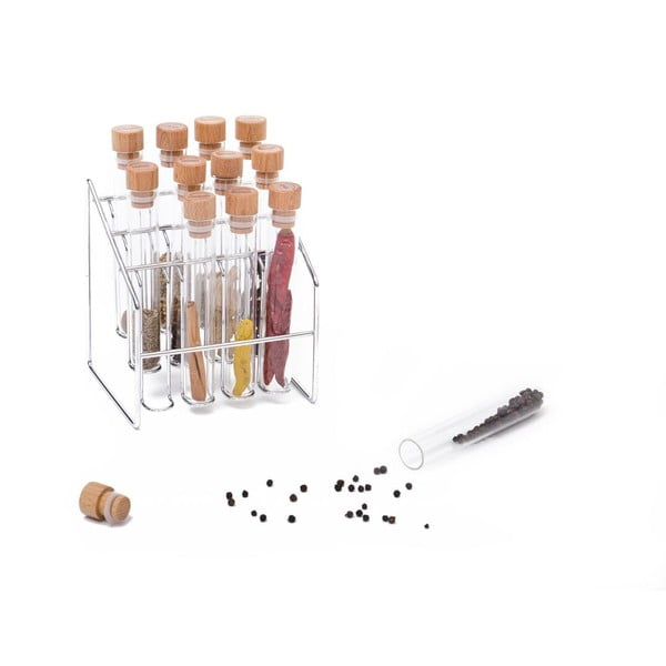 Posodice za začimbe v kompletu 12 ks s stojalom Spice Lab – Wireworks-image-4