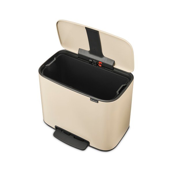 Bež jeklen koš za smeti s pedalom 36 l Bo – Brabantia