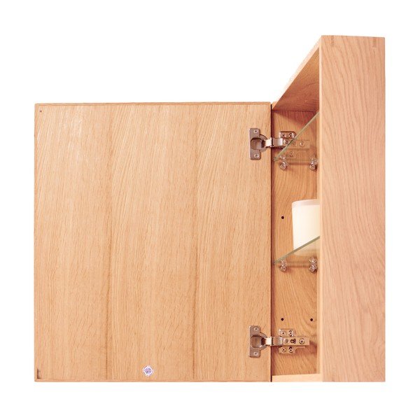 Kopalniška omarica iz hrastovega lesa z ogledalom Mezza Wireworks, 45 x 55 cm-image-1